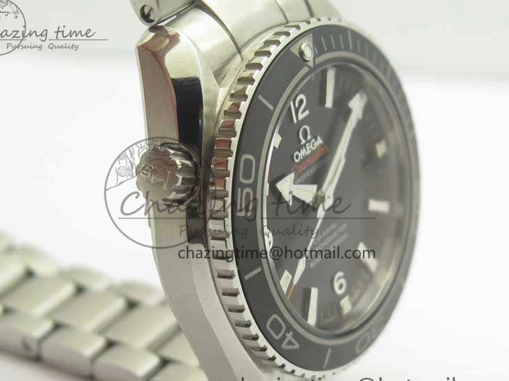 0423 Sleek Planet Ocean Professional Ceramic Bezel 42mm 1:1 MK Best Edition Silver Markers On SS Bracelet A 8085